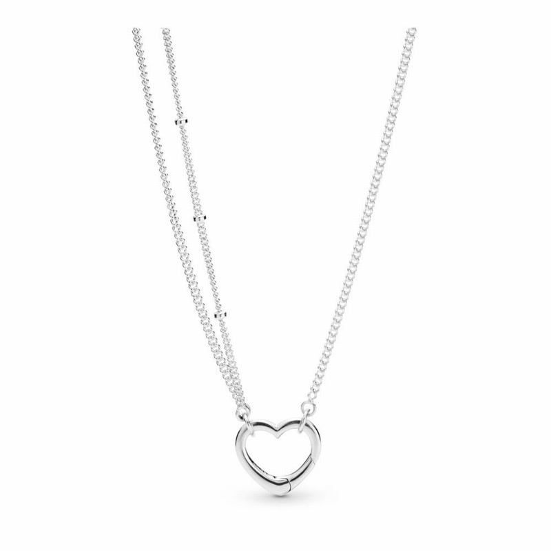 Pandora Open Heart Necklace Silver Egypt RK2938107